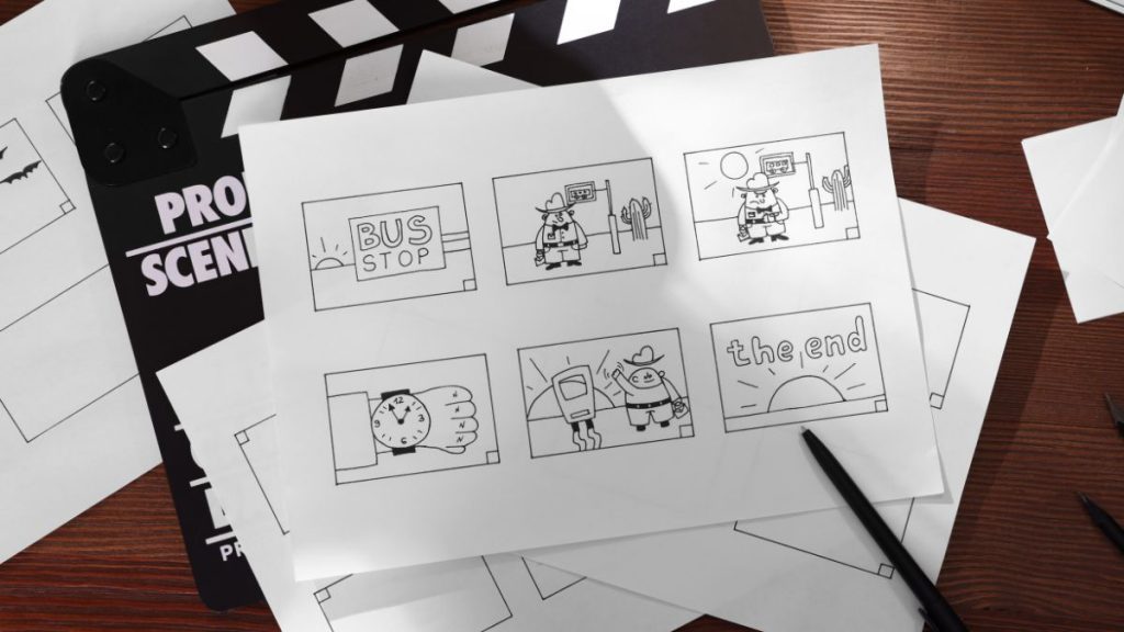 A storyboard is a critical part of corporate video production